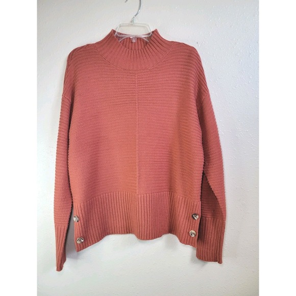 Madison + Hudson Women's Long Sleeve Sweater Orange Sz M - Picture 2 of 14